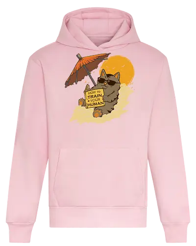 How to Train your Human - cat, summer, CatLogic, neko - Heavyweight Hoodie