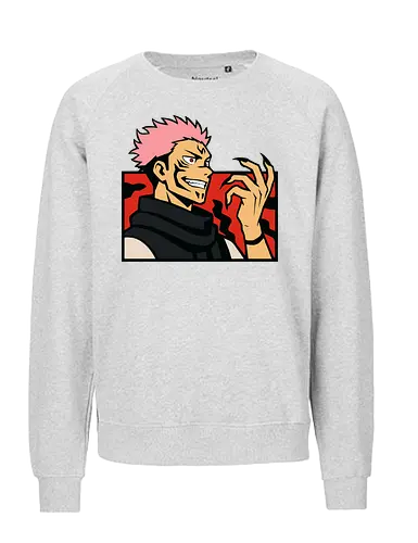 Ryomen Sukuna Jujutsu  - Ryomen Sukuna, Jujutsu, JJK, anime, manga, King of Curses, Sukuna, villain, dark fantasy, anime art, fan merchandise, curse, Yuji Itadori, jujutsu sorcerer, anime print, Japanese animation, shonen, Gojo Satoru, anime fan, cursed spirit - Fairtrade Sweatshirt