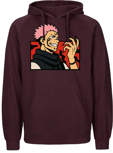 Ryomen Sukuna Jujutsu  - Ryomen Sukuna, Jujutsu, JJK, anime, manga, King of Curses, Sukuna, villain, dark fantasy, anime art, fan merchandise, curse, Yuji Itadori, jujutsu sorcerer, anime print, Japanese animation, shonen, Gojo Satoru, anime fan, cursed spirit - Fairtrade Hoodie