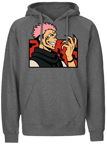 Ryomen Sukuna Jujutsu  - Ryomen Sukuna, Jujutsu, JJK, anime, manga, King of Curses, Sukuna, villain, dark fantasy, anime art, fan merchandise, curse, Yuji Itadori, jujutsu sorcerer, anime print, Japanese animation, shonen, Gojo Satoru, anime fan, cursed spirit - Fairtrade Hoodie