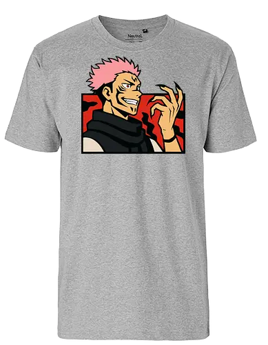 Ryomen Sukuna Jujutsu  - Ryomen Sukuna, Jujutsu, JJK, anime, manga, King of Curses, Sukuna, villain, dark fantasy, anime art, fan merchandise, curse, Yuji Itadori, jujutsu sorcerer, anime print, Japanese animation, shonen, Gojo Satoru, anime fan, cursed spirit - Fairtrade T-Shirt