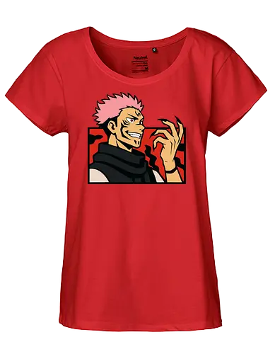 Ryomen Sukuna Jujutsu  - Ryomen Sukuna, Jujutsu, JJK, anime, manga, King of Curses, Sukuna, villain, dark fantasy, anime art, fan merchandise, curse, Yuji Itadori, jujutsu sorcerer, anime print, Japanese animation, shonen, Gojo Satoru, anime fan, cursed spirit - Fairtrade Girl Shirt