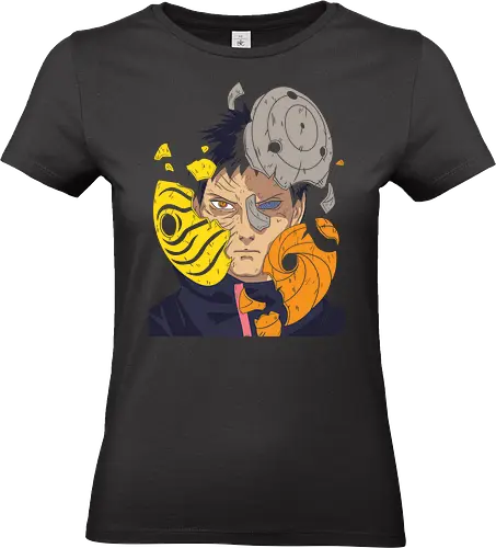  Obito Uchiha Mask - Obito Uchiha, Naruto Shippuden, Akatsuki, Sharingan, Rinnegan, anime, manga, mask shattering, Uchiha clan, anime art, fan merchandise, Tobi, Madara Uchiha, Kakashi Hatake, ninja, shinobi, Naruto fan, anime print, Japanese animation, shonen - Standard T-Shirt (Women)