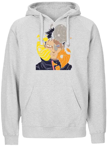  Obito Uchiha Mask - Obito Uchiha, Naruto Shippuden, Akatsuki, Sharingan, Rinnegan, anime, manga, mask shattering, Uchiha clan, anime art, fan merchandise, Tobi, Madara Uchiha, Kakashi Hatake, ninja, shinobi, Naruto fan, anime print, Japanese animation, shonen - Fairtrade Hoodie