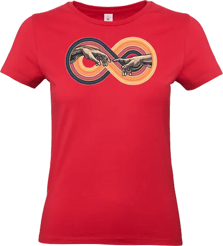 Infinite Creation - Creation, life, infinity, hands, inspirational, retro - Standard T-Shirt (Women)