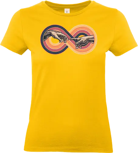 Infinite Creation - Creation, life, infinity, hands, inspirational, retro - Standard T-Shirt (Women)