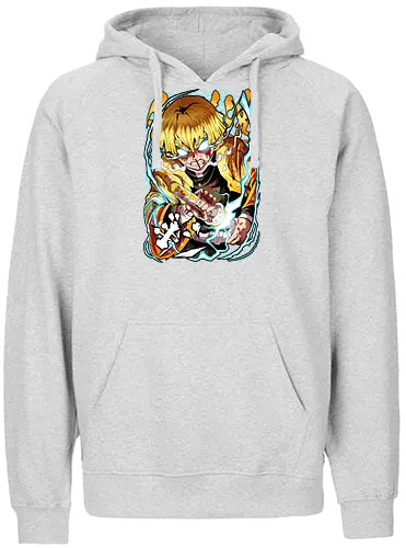 Lightning Breath - Slayer, Kimetsu no Yaiba, Anime - Fairtrade Hoodie