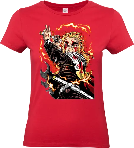 Hashira Fire - Slayer, Kimetsu no Yaiba, Anime - Standard T-Shirt (Women)