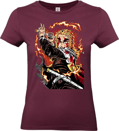 Hashira Fire - Slayer, Kimetsu no Yaiba, Anime - Standard T-Shirt (Women)