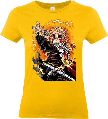 Hashira Fire - Slayer, Kimetsu no Yaiba, Anime - Standard T-Shirt (Women)