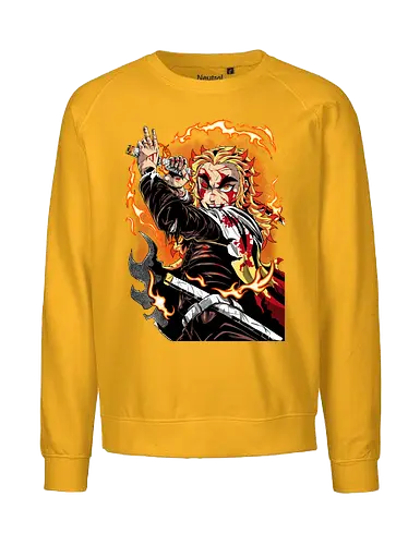 Hashira Fire - Slayer, Kimetsu no Yaiba, Anime - Fairtrade Sweatshirt