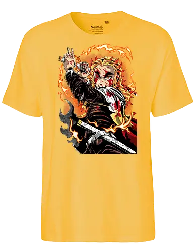 Hashira Fire - Slayer, Kimetsu no Yaiba, Anime - Fairtrade T-Shirt
