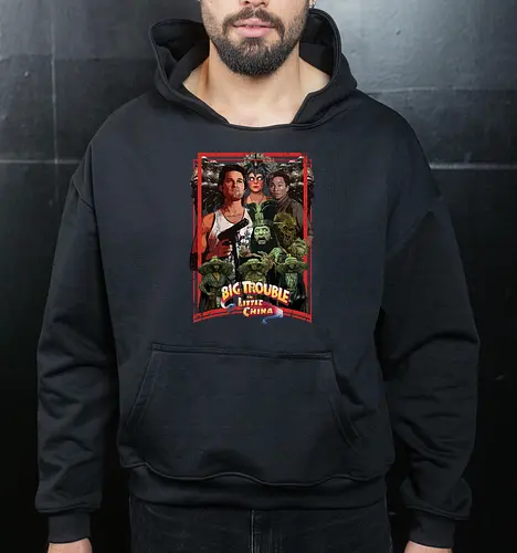 Big Trouble in Little China - movie, pop, cult, retro, movies - Cropped Hoodie