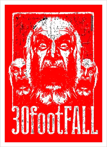 30FootFall – Schreiende Kunst mit wütendem alten Mann in psychotischer Dreierreihe im texanischen Punk-Stil