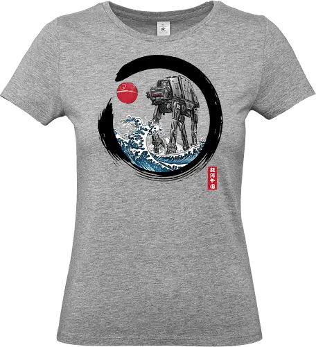 Enso AT-AT - anime, manga, japan, japanese art, science fiction, 70s movies, the great wave off kanagawa, at at - Standard T-Shirt (Women)