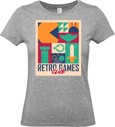 Retro Games Club - 1980s, 80s, 90s, action, arcade, gaming, geometric, minimalist, nostalgia, retro, retro gamer, retro video game, retrogaming, vintage, video games - Standard T-Shirt (Women)