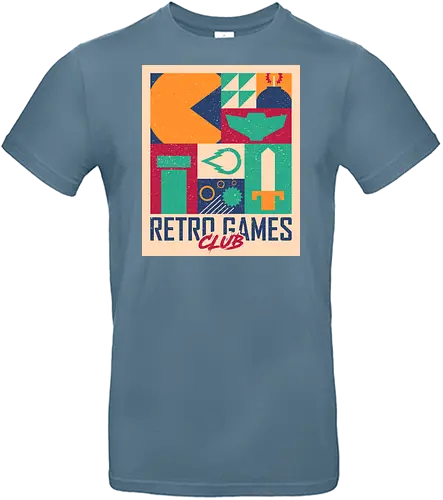Retro Games Club - 1980s, 80s, 90s, action, arcade, gaming, geometric, minimalist, nostalgia, retro, retro gamer, retro video game, retrogaming, vintage, video games - Standard T-Shirt