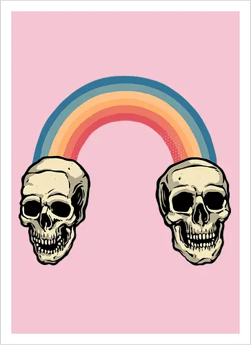 Rainbow Skulls