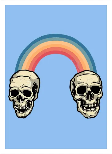 Rainbow Skulls