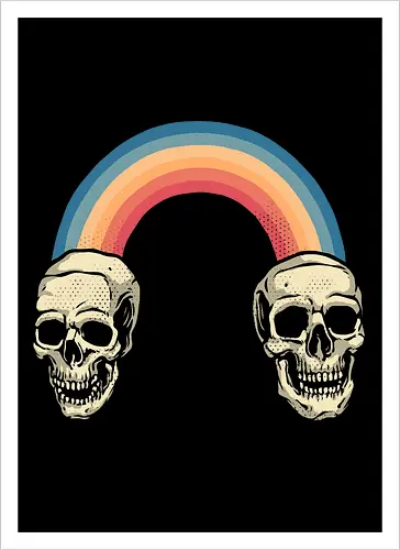 Rainbow Skulls