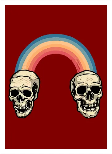 Rainbow Skulls