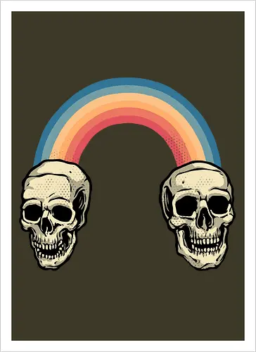 Rainbow Skulls