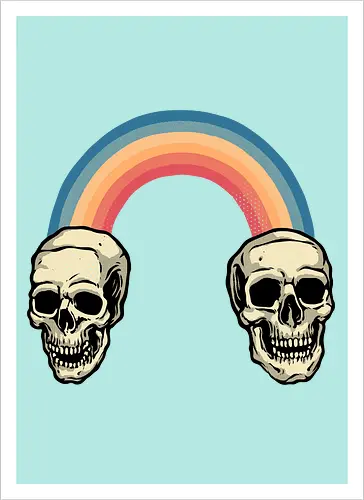 Rainbow Skulls