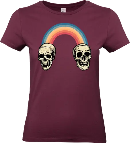 Rainbow Skulls - Rainbow, skulls, skeleton, cute, colorful - Standard T-Shirt (Women)