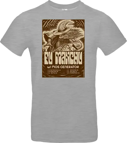 Fu Manchu – Psychedelische Stoner-Rock-Kunst mit Zauberer und Retro-Typografie der 70er