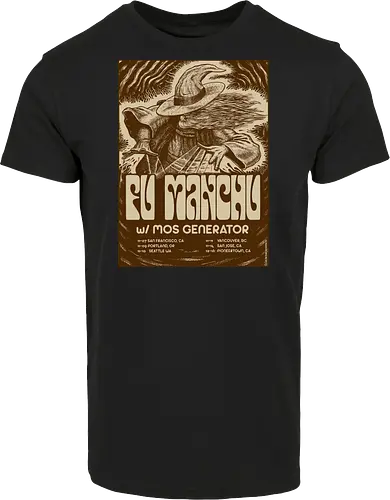 Fu Manchu – Psychedelische Stoner-Rock-Kunst mit Zauberer und Retro-Typografie der 70er