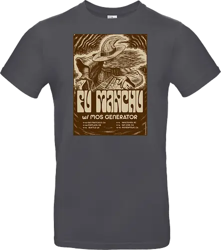 Fu Manchu – Psychedelische Stoner-Rock-Kunst mit Zauberer und Retro-Typografie der 70er