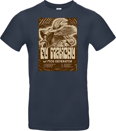 Fu Manchu – Psychedelische Stoner-Rock-Kunst mit Zauberer und Retro-Typografie der 70er