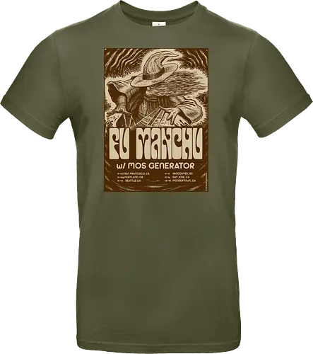 Fu Manchu – Psychedelische Stoner-Rock-Kunst mit Zauberer und Retro-Typografie der 70er