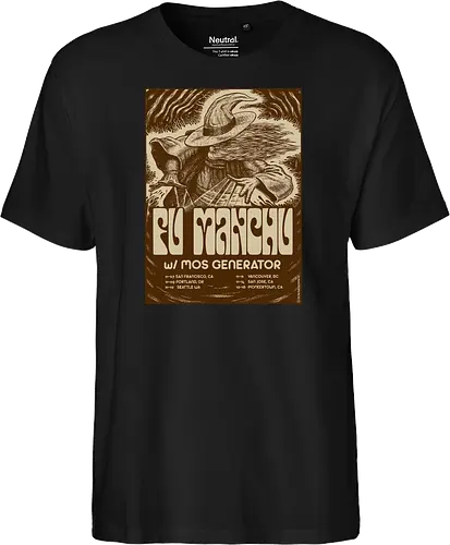 Fu Manchu – Psychedelische Stoner-Rock-Kunst mit Zauberer und Retro-Typografie der 70er