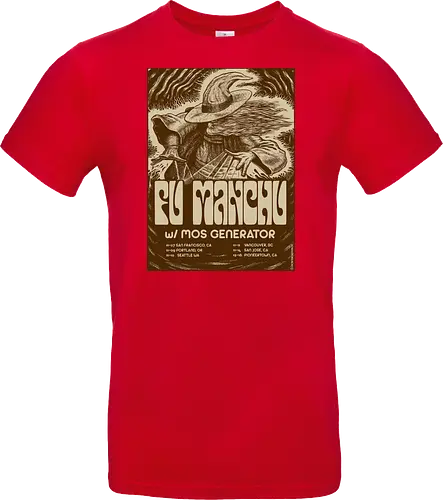 Fu Manchu – Psychedelische Stoner-Rock-Kunst mit Zauberer und Retro-Typografie der 70er