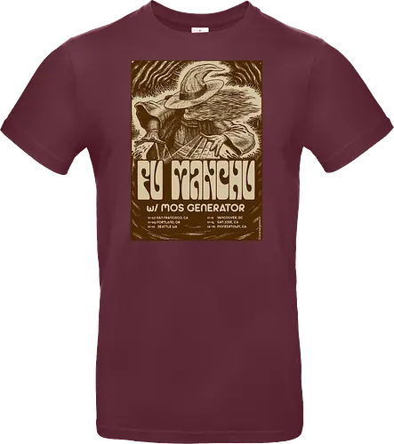 Fu Manchu – Psychedelische Stoner-Rock-Kunst mit Zauberer und Retro-Typografie der 70er