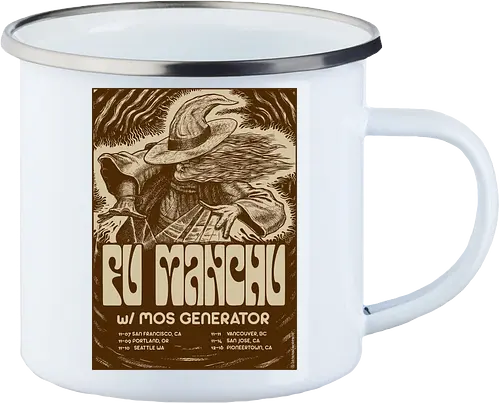 Fu Manchu – Psychedelische Stoner-Rock-Kunst mit Zauberer und Retro-Typografie der 70er