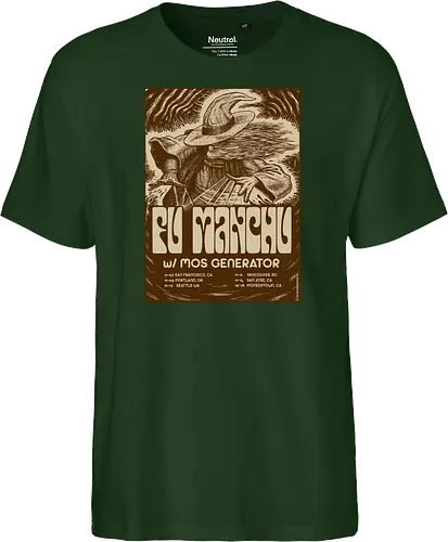 Fu Manchu – Psychedelische Stoner-Rock-Kunst mit Zauberer und Retro-Typografie der 70er