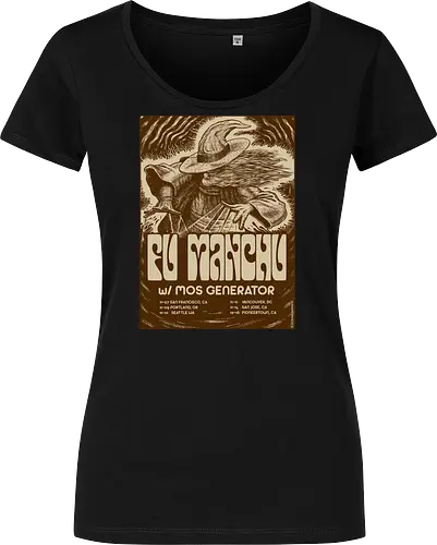 Fu Manchu – Psychedelische Stoner-Rock-Kunst mit Zauberer und Retro-Typografie der 70er