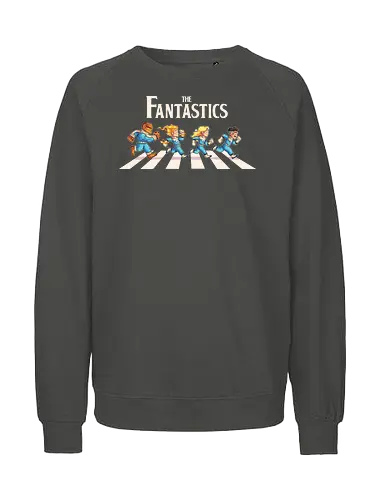 The Fantastics - comics, abbey road, beatles, parody, fantastic four, pedro pascal, super heroes, heroes, superheroes - Fairtrade Sweatshirt