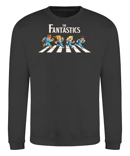 The Fantastics - comics, abbey road, beatles, parody, fantastic four, pedro pascal, super heroes, heroes, superheroes - Sweatshirt