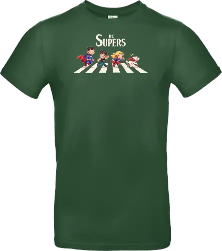 The Supers - super, superheroes, superman, comics, abbey road, parody, krypto, supergirl, superboy, clark kent - Standard T-Shirt