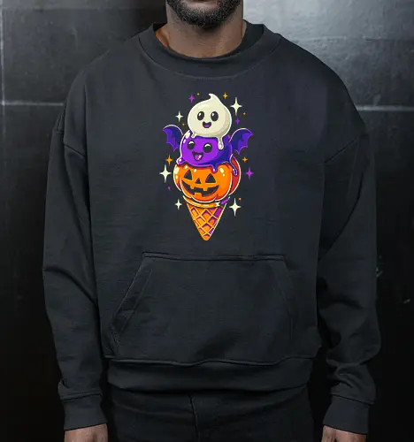 Eiscreme Halloween - Schwarz