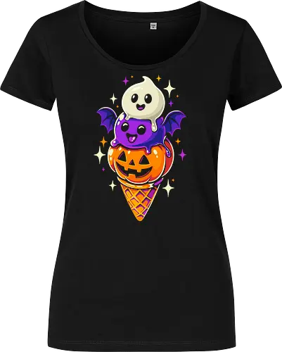 Eiscreme Halloween - Schwarz