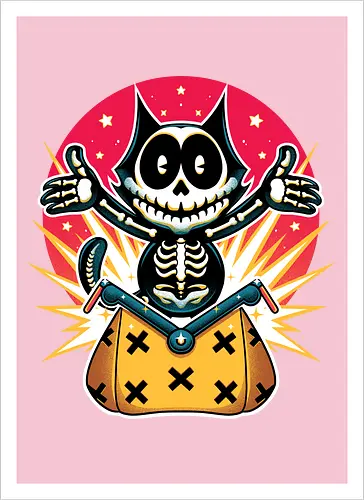Ukiyo-E XRay Cat