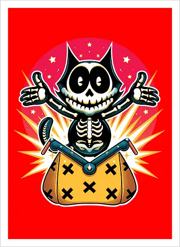Ukiyo-E XRay Cat