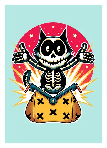 Ukiyo-E XRay Cat