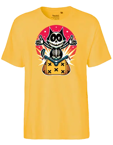Ukiyo-E XRay Cat - cartoons, vintage, felix, felix the cat, felix cat, cat, cats, kitten, kitty, cartoon, cat lovers, felixthecat, funny cat, kitty cats, anime, retro, retro vintage - Fairtrade T-Shirt