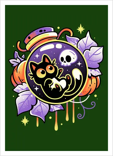 Halloween Bottled Kitten