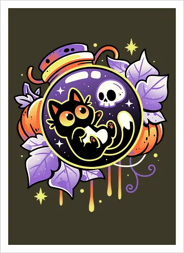 Halloween Bottled Kitten